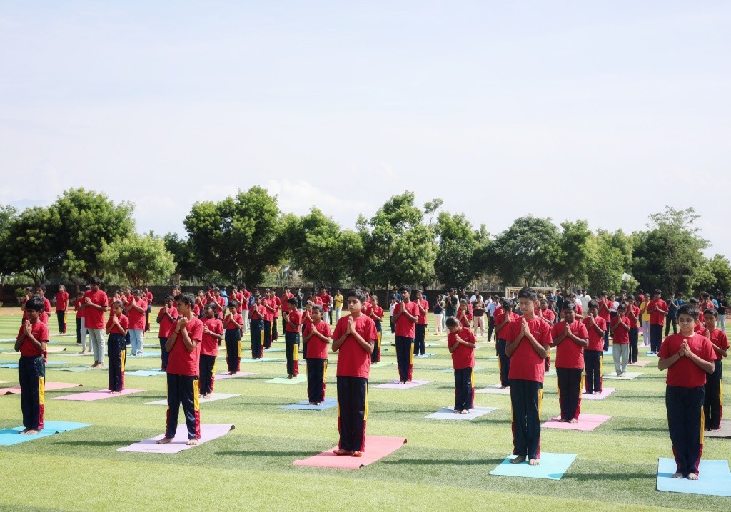 Students Unite to Celebrate International Yoga Day